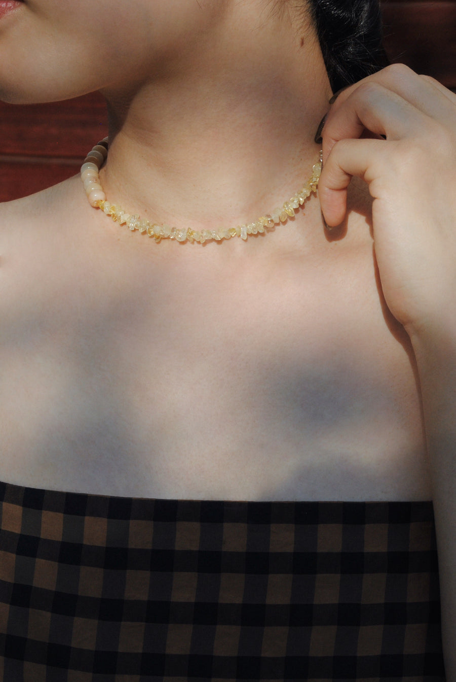 (シトリン_イエローアベンチュリン) 2way playful rosary necklace