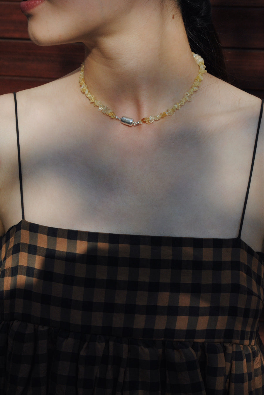 (シトリン_イエローアベンチュリン) 2way playful rosary necklace