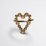(パール/gold) bubble heart ring