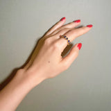 (ブルーサファイア/gold)：All heart full eternity ring