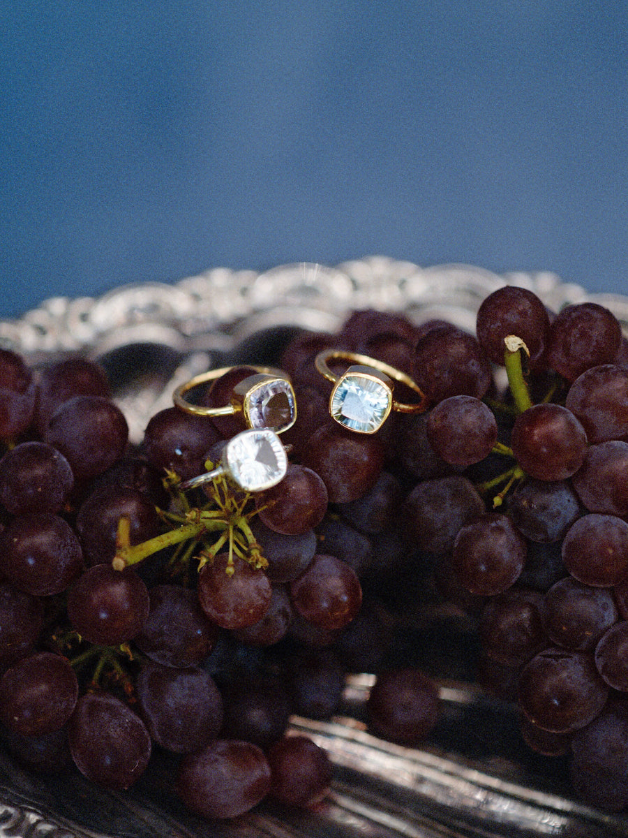 (ピンクアメジスト/gold) corn cave cushion ring