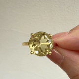 (レモンクオーツ/gold) rosette inside ring