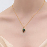 (ブラックオパール/gold) cell necklace