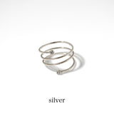 (モアサナイト/silver) starry spiral ring