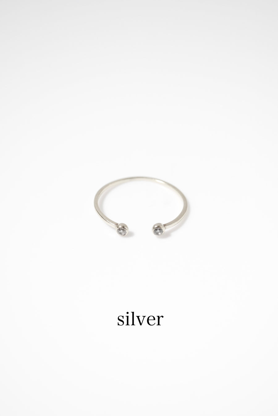 (モアサナイト/ gold：silver)  starry gap ring