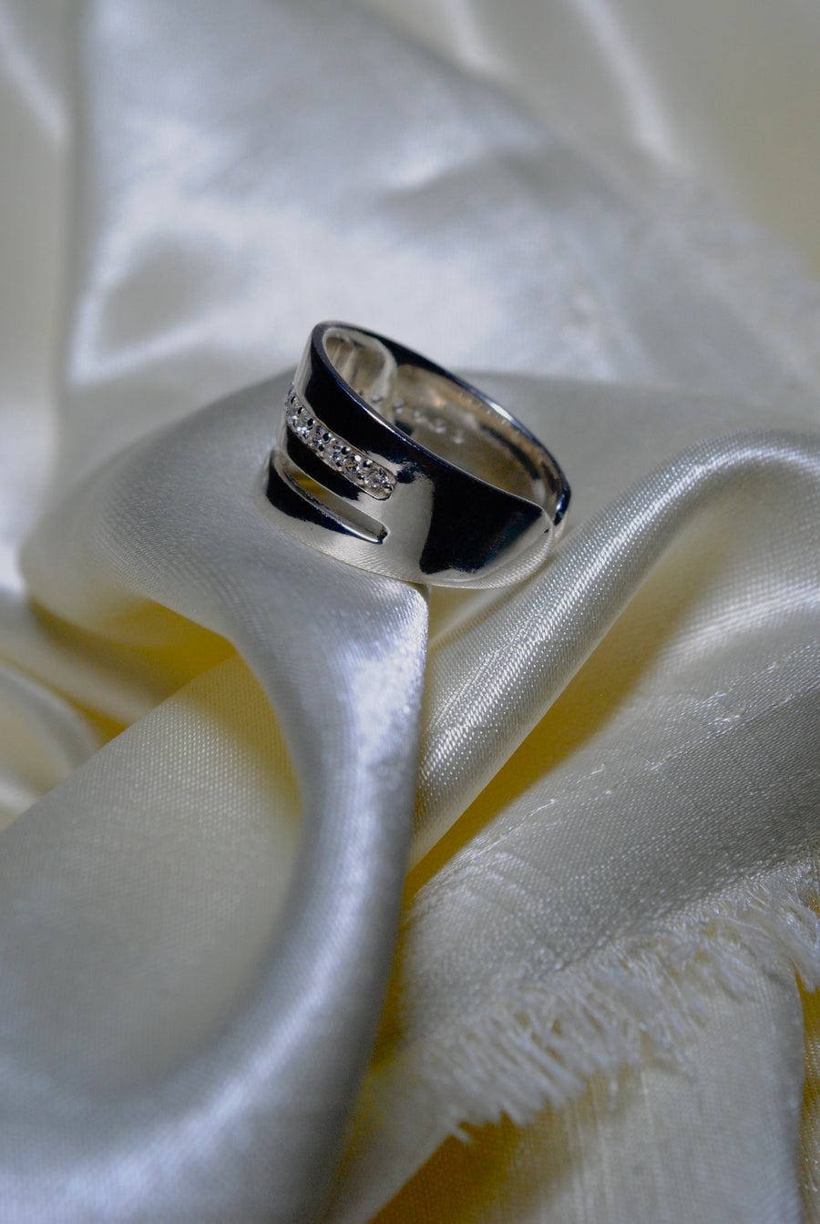 (モアサナイト/silver) cocoon gentle pave ring