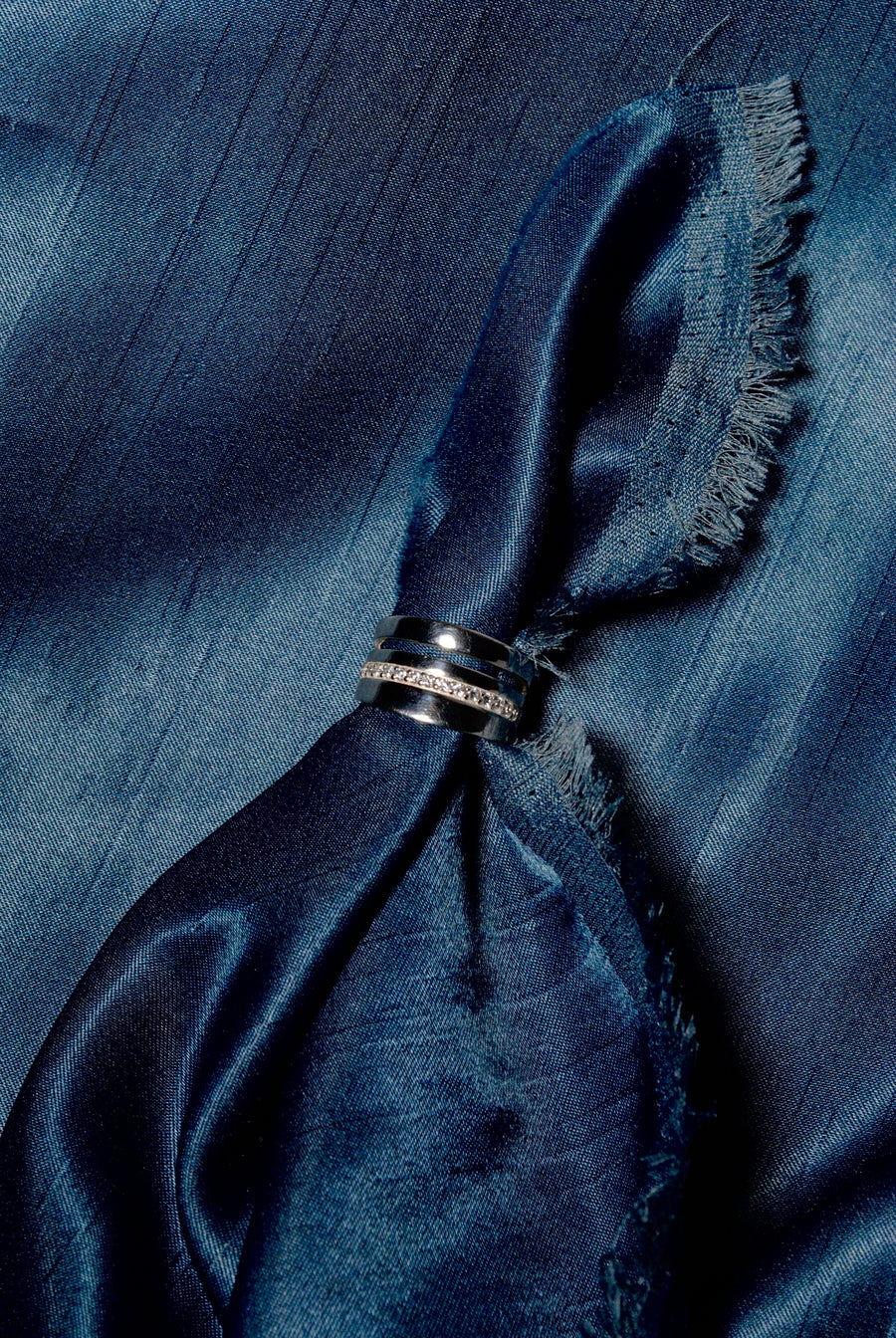 (モアサナイト/silver) cocoon gentle pave ring