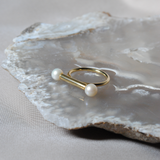 (パール/gold) baton  ring