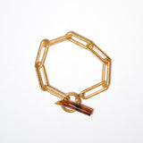 (モンタナアゲート/gold) horn mantel chain  bracelet