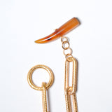 (モンタナアゲート/gold) horn mantel chain  necklace