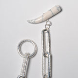 (ハウライト/silver) 4way horn mantel chain  necklace