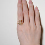 (プレナイト/gold) rect bandage ring