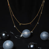 (モアサナイト/gold) nude multi shape necklace