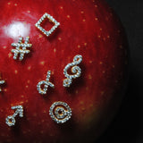 (モアサナイト/gold) secret charm earring