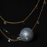 (モアサナイト/gold) nude multi shape necklace