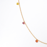 (マルチサファイア_ピンクトルマリン/gold) nude multi shape necklace