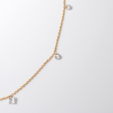 (モアサナイト/gold) nude multi shape necklace