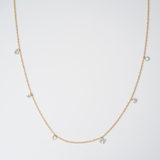 (モアサナイト/gold) nude multi shape necklace