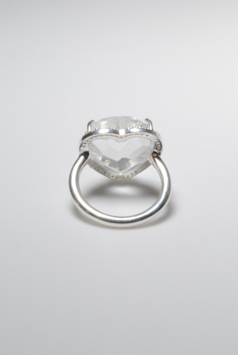 (クリスタル/silver) heart 4 u ring