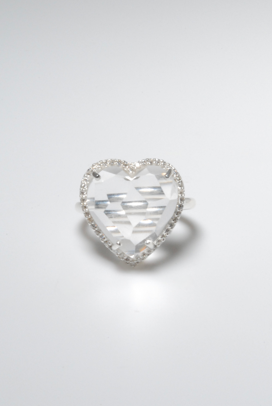 (クリスタル/silver) heart 4 u ring