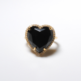 (ブラックオニキス/gold) heart 4 u ring