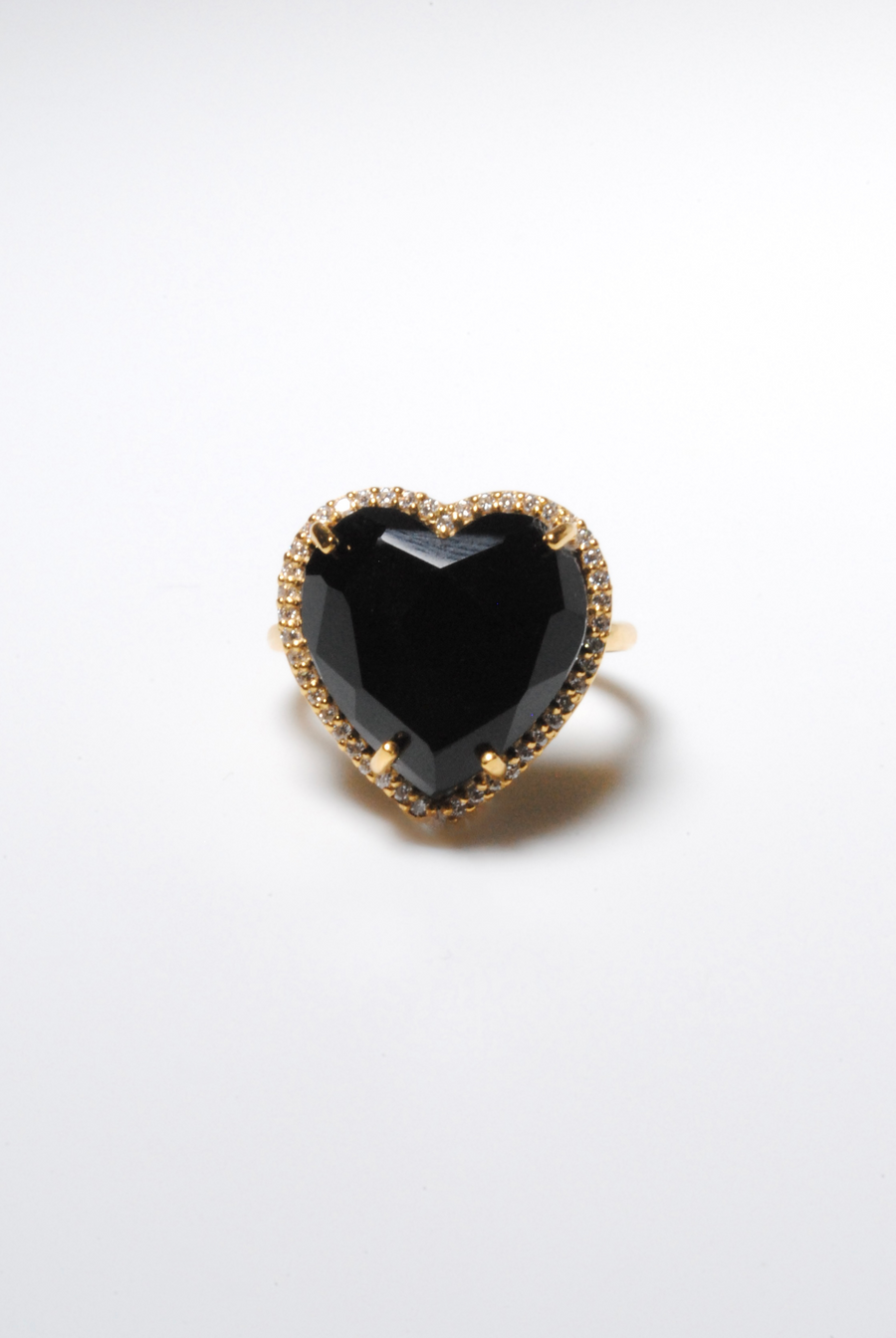 (ブラックオニキス/gold) heart 4 u ring