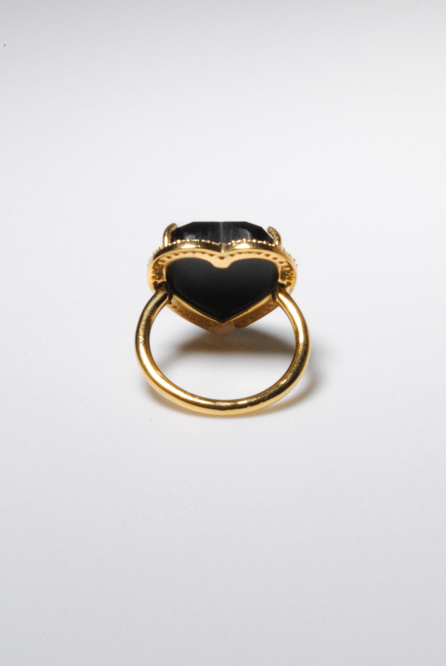 (ブラックオニキス/gold) heart 4 u ring