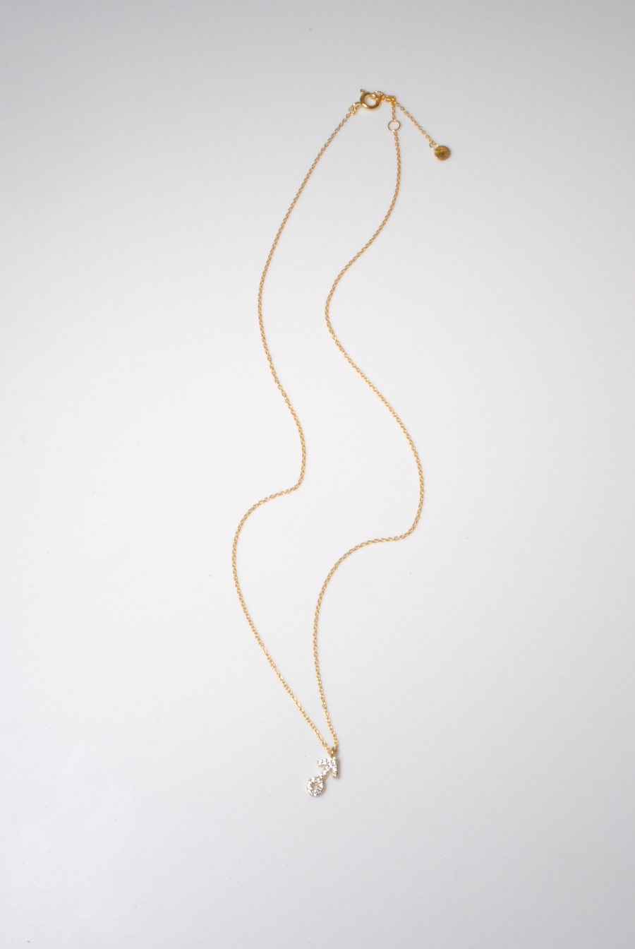 (モアサナイト/gold) secret charm necklace