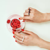 (パール/ silver ) waving pearl double finger ring