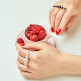 (パール/ silver ) waving pearl double finger ring