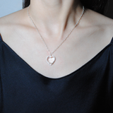 (クリスタル/silver) heart 4 u necklace