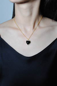 ブラックオニキス/gold) heart 4 u necklace ODN162003 | ödül