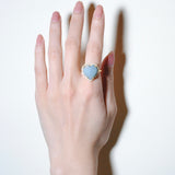 (ミルキーアクアマリン/gold) heart 4 u ring