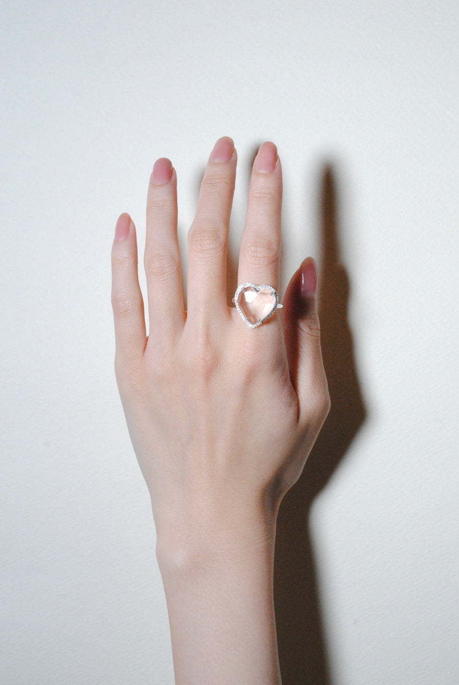 (クリスタル/silver) heart 4 u ring