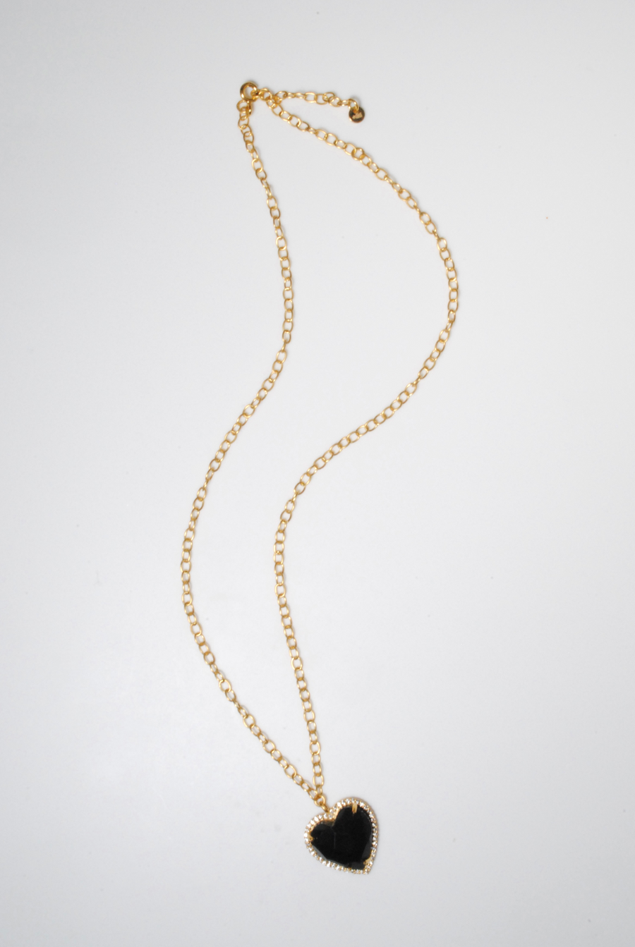 (ブラックオニキス/gold) heart 4 u necklace