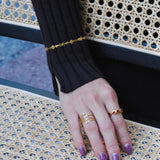 (gold) plate forever star bracelet