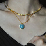 (gold) plate forever heart necklace