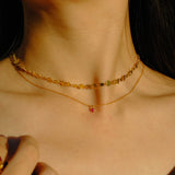 (gold) plate forever star necklace