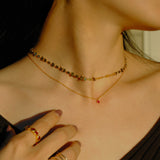 (gold) plate forever star necklace