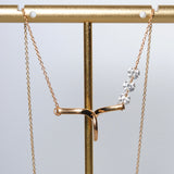 (モアサナイト/gold) luminous tail necklace