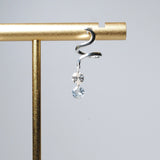 (アクアマリン&モアサナイト&ロンドンブルートパーズ/silver) luminous tail earring