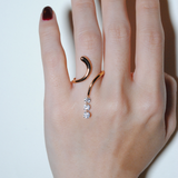 (モアサナイト/gold) luminous tail ring