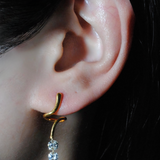 (モアサナイト/gold) luminous tail earring