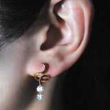 (モアサナイト/gold) luminous tail earring
