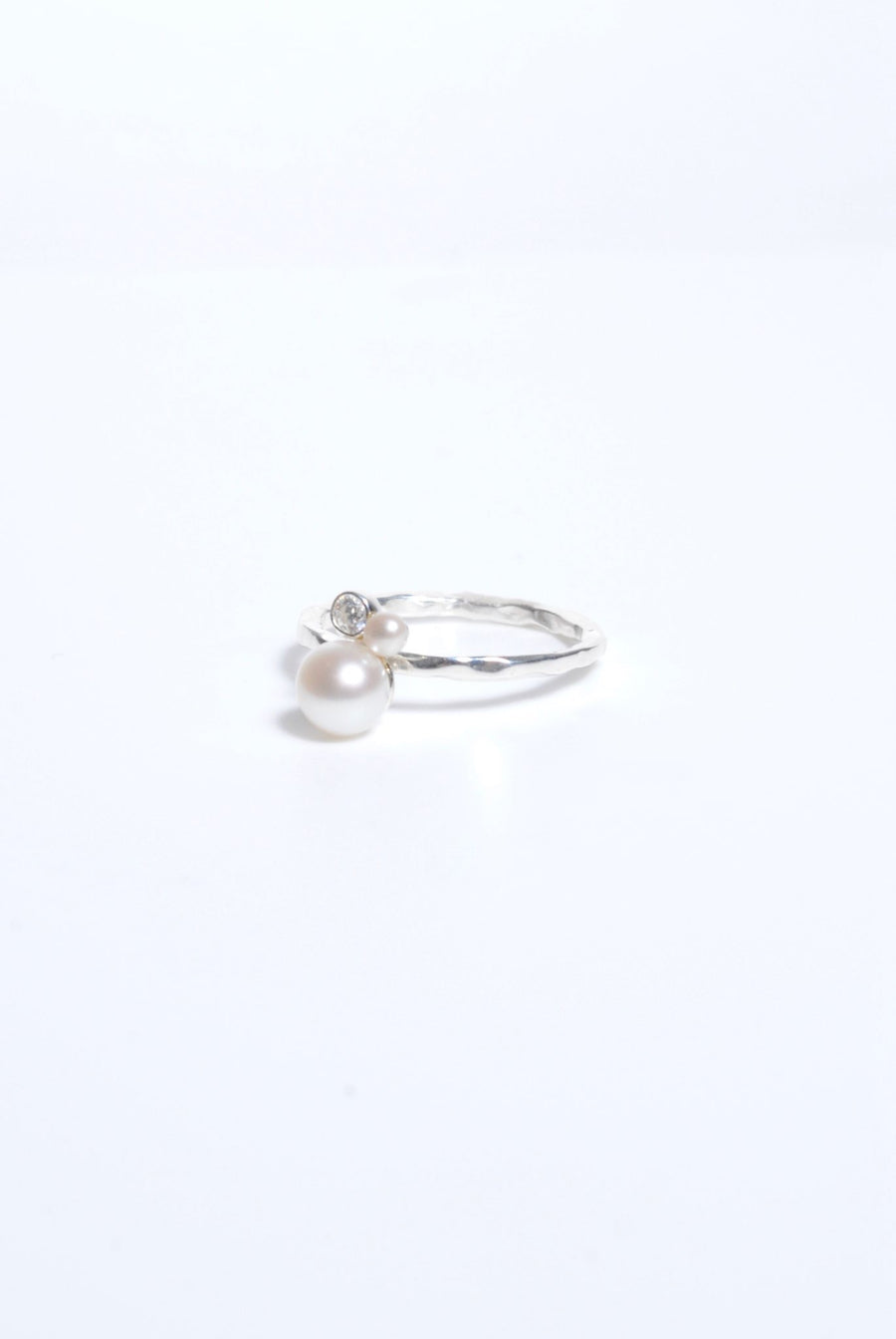 (パール_モアサナイト/silver) astra orbit  ring