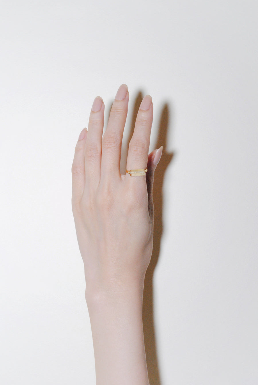 (レモンクオーツ/gold) rolling ring