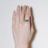 (マラカイト/silver) rolling ring