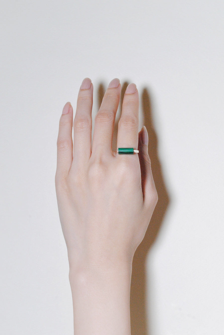 (マラカイト/silver) rolling ring