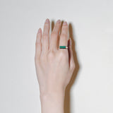 (マラカイト/silver) rolling ring