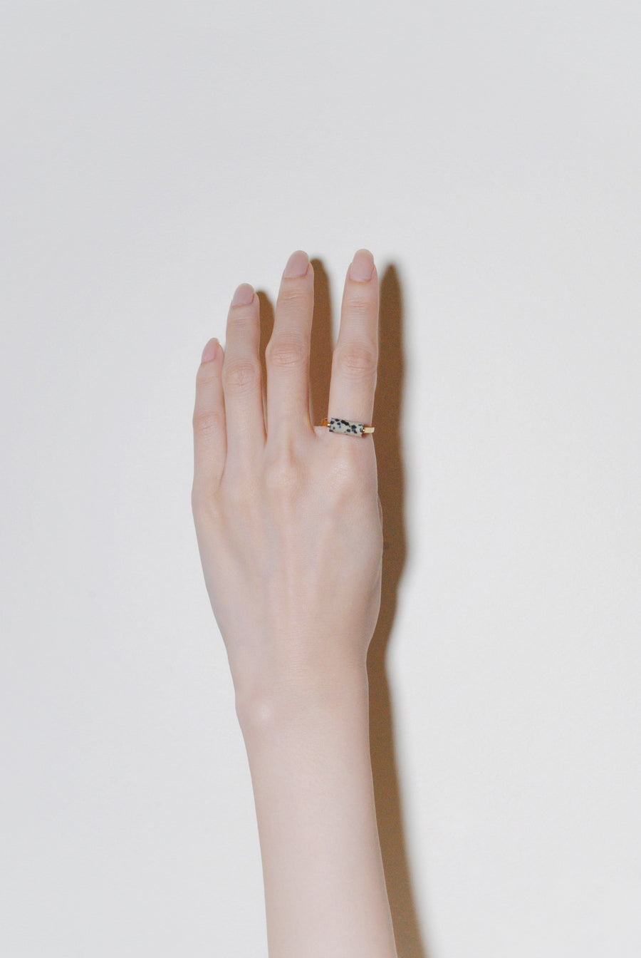 (ダルメシアンジャスパー/gold) rolling ring